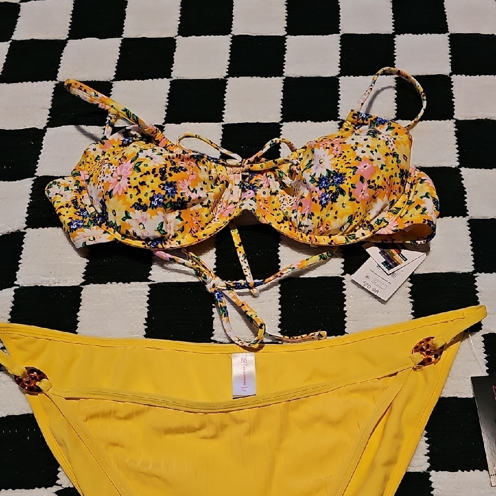 Floral Yellow Bikini Set